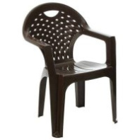 Кресло пластик (коричневый)